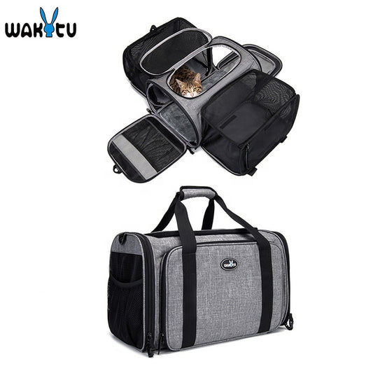 Cupets Double Expandable Airline Approved Soft Sided Pet Carrier